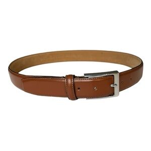Cole Haan Tan Leather Belt with Silver Buckle